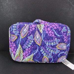Vera Bradley Batik Leaves Pattern Retired Large Blush & Brush Makeup Case
